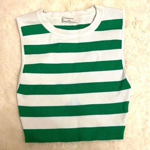 Aritzia Babaton striped crop tank